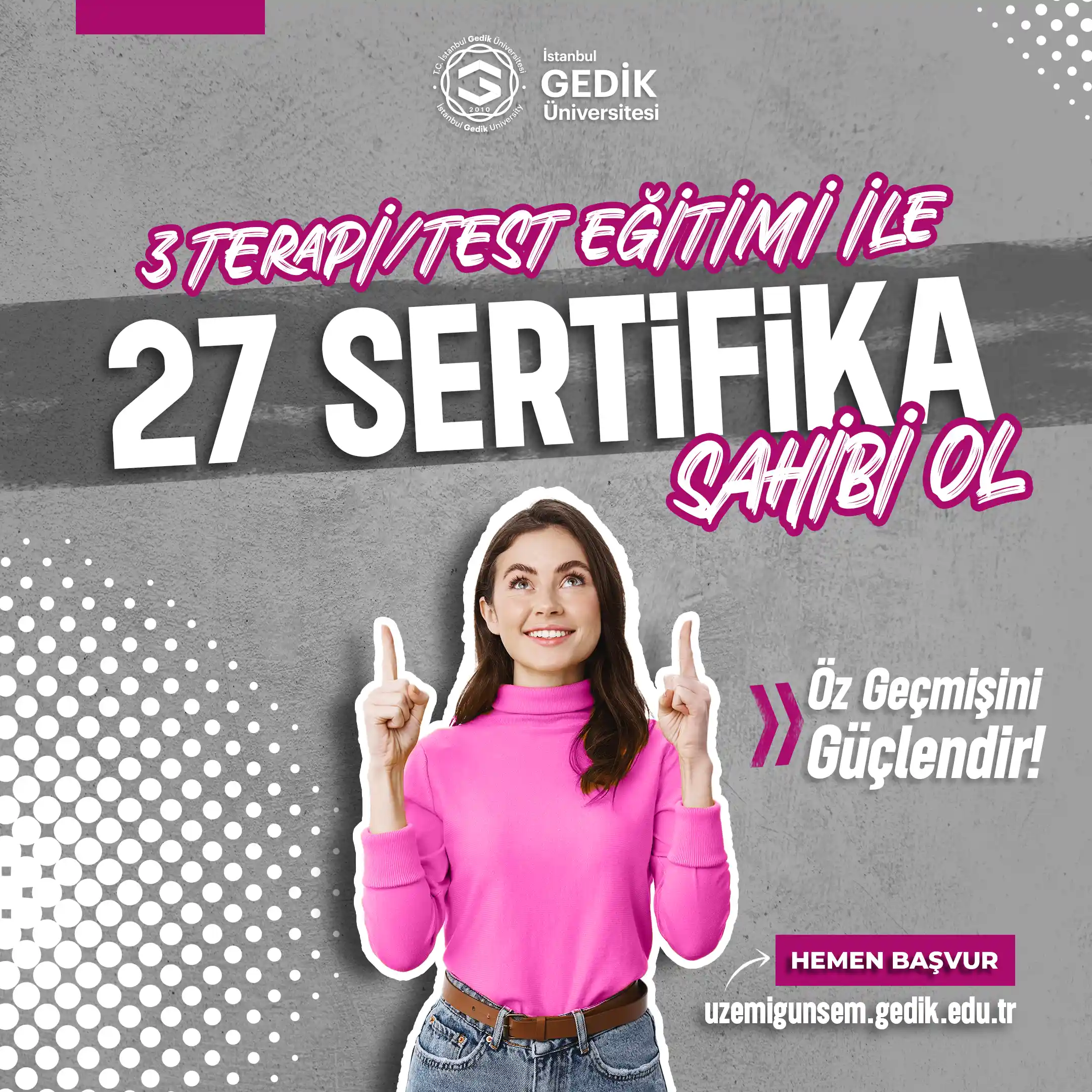 3 Terapi Eğitim Al, 27 Sertifikaya Sahip Ol! 
